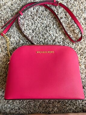 Michael Kors Hot Pink Dome Crossbody Bag